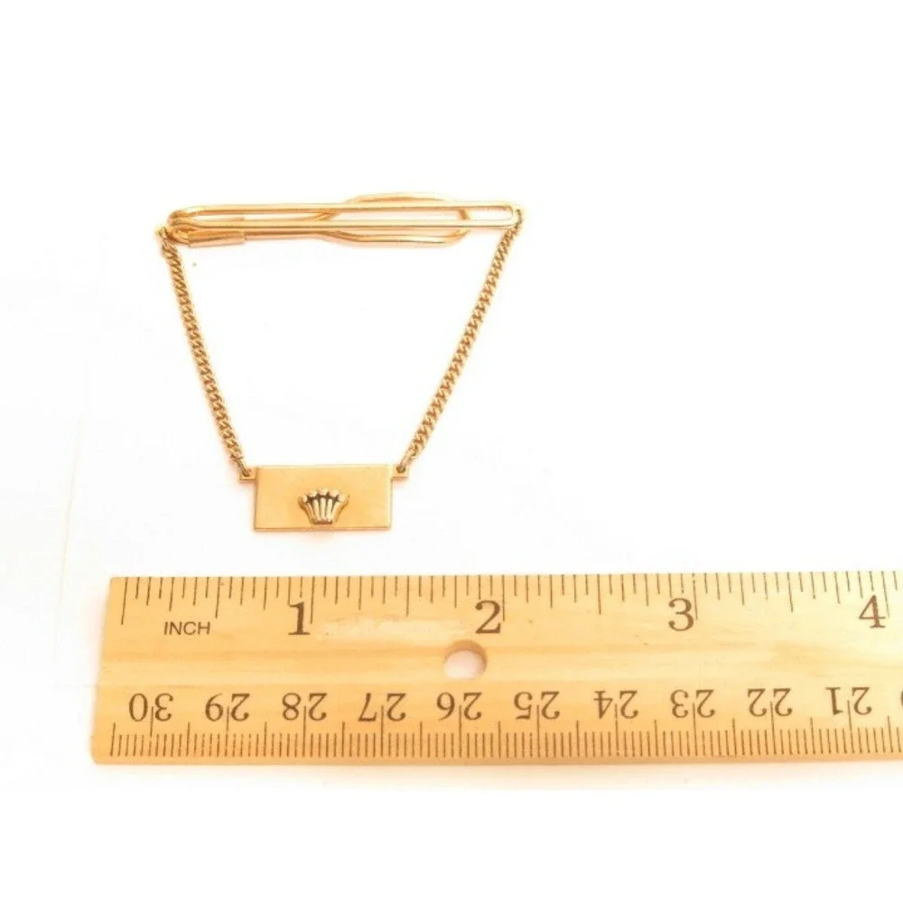 Swank Signed Crown‎ Design Gold Toned Tie Clip